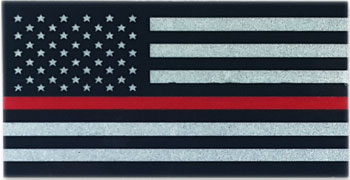 Stock Fire Decal - Thin Red Line Reflective Helmet Flag