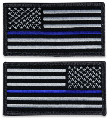 US Flag Patch - Thin Blue Line