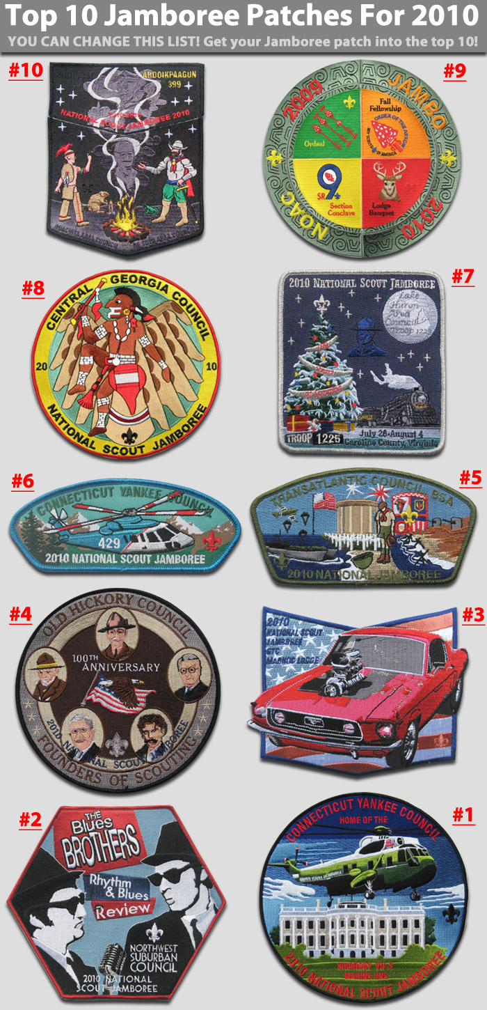 Top 10 Jamboree Patches